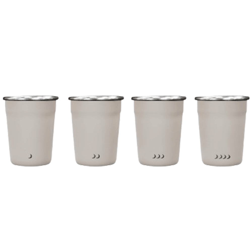 아필 스테인레스 캠핑 스택 소주잔 세트 4P 60ml, 베이지