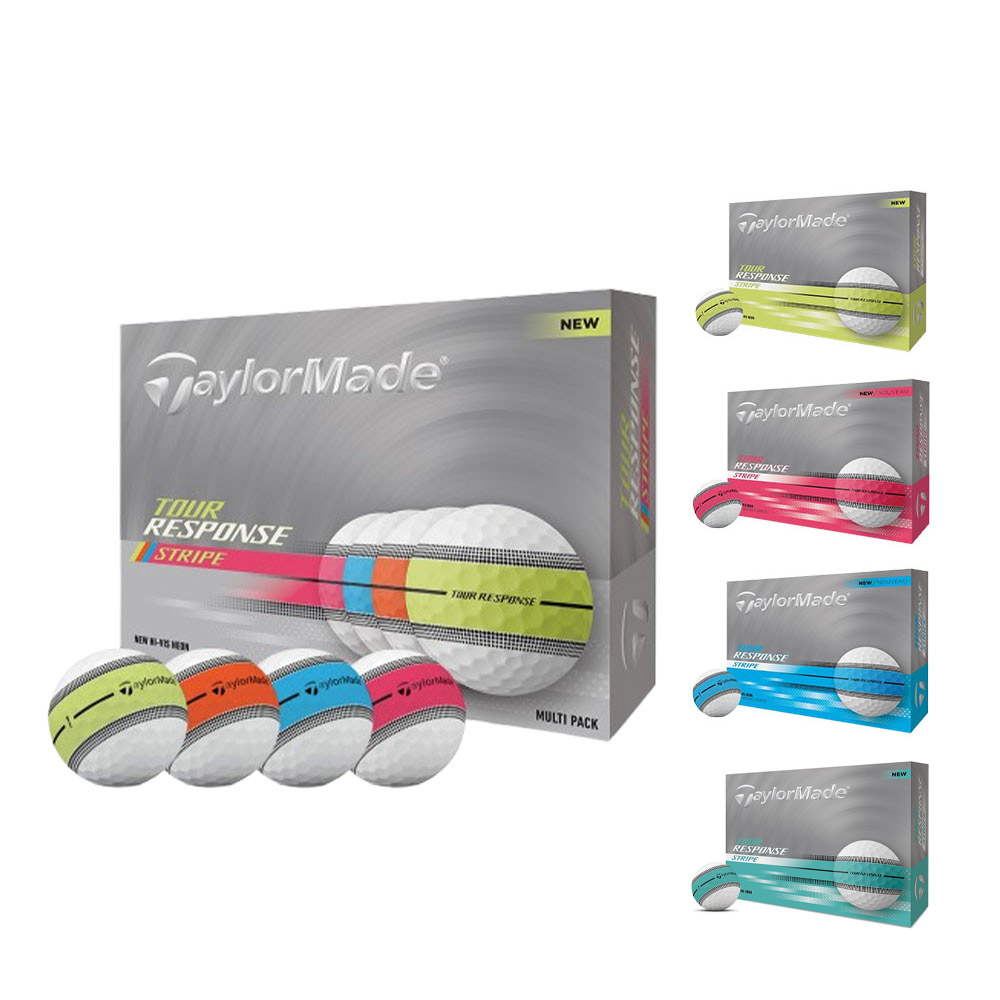 [2더즌]테일러메이드코리아 25년 신상품 투어 리스폰스 스트라이프 3피스 우레탄 골프공