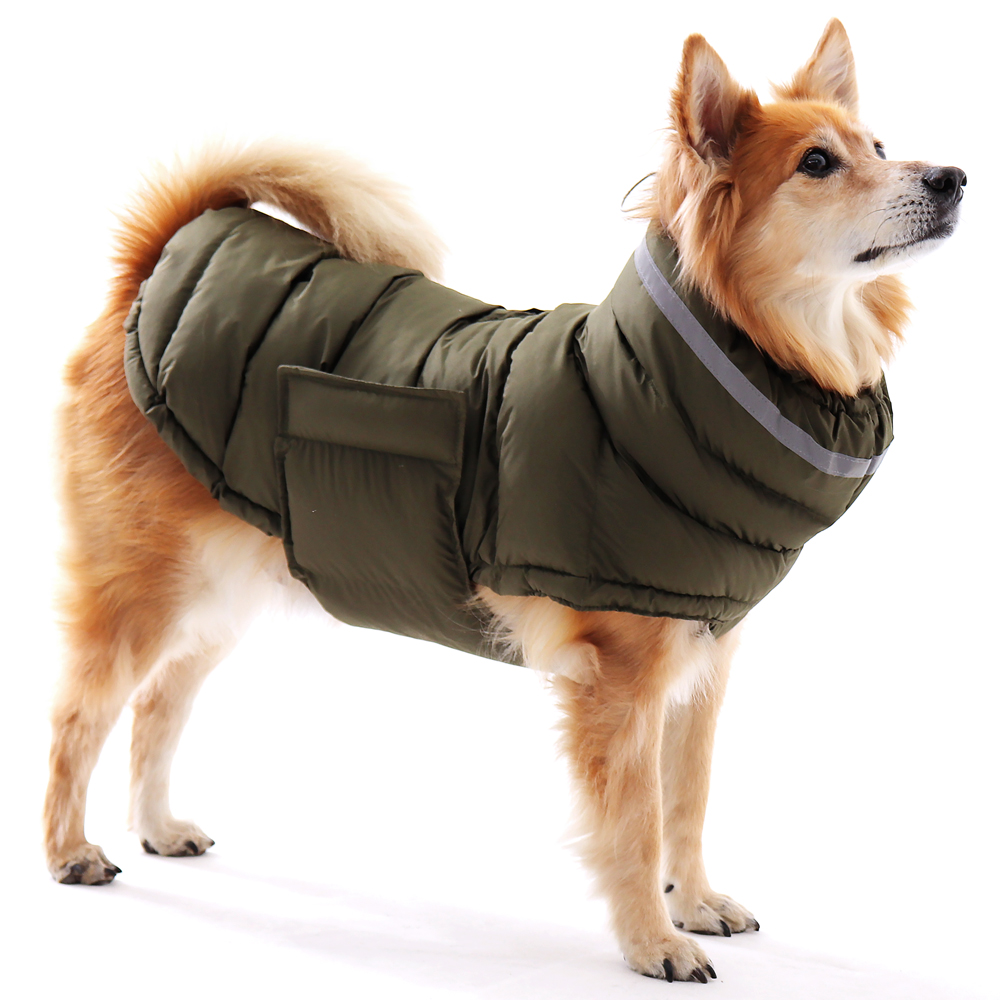 강아지패딩 소형견 대형견 패딩 조끼 겨울옷 중형견 진돗개 리트리버 S