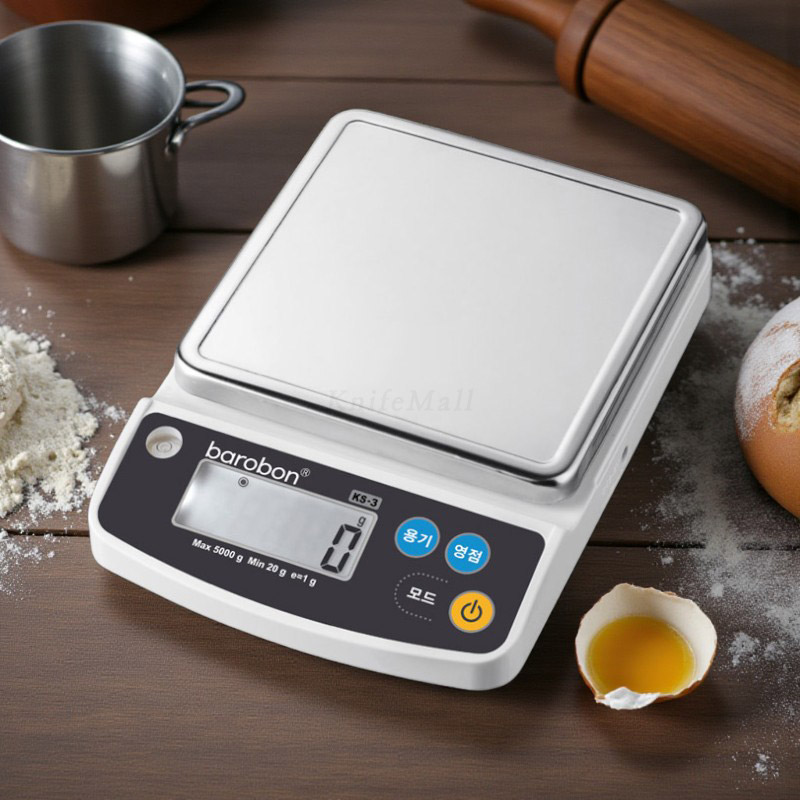 바로본 KS-3 디지털 주방저울 5kg 계량 이유식 베이킹 AS 2년 보장 - 상세 이미지 2