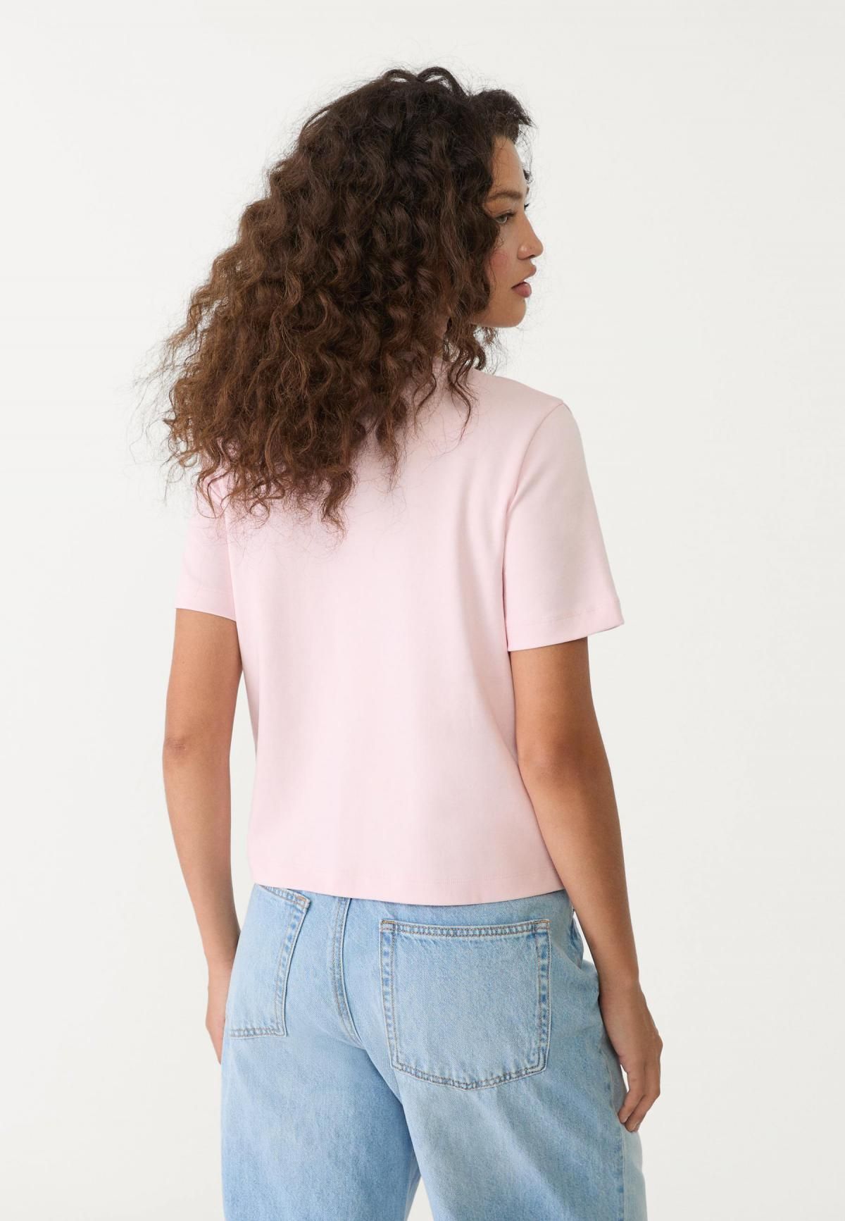 스트라디바리우스 헤비웨이트 코튼 베이직 레귤러핏 반팔 티셔츠 6516/883 PASTEL PINK - 상세 이미지 3