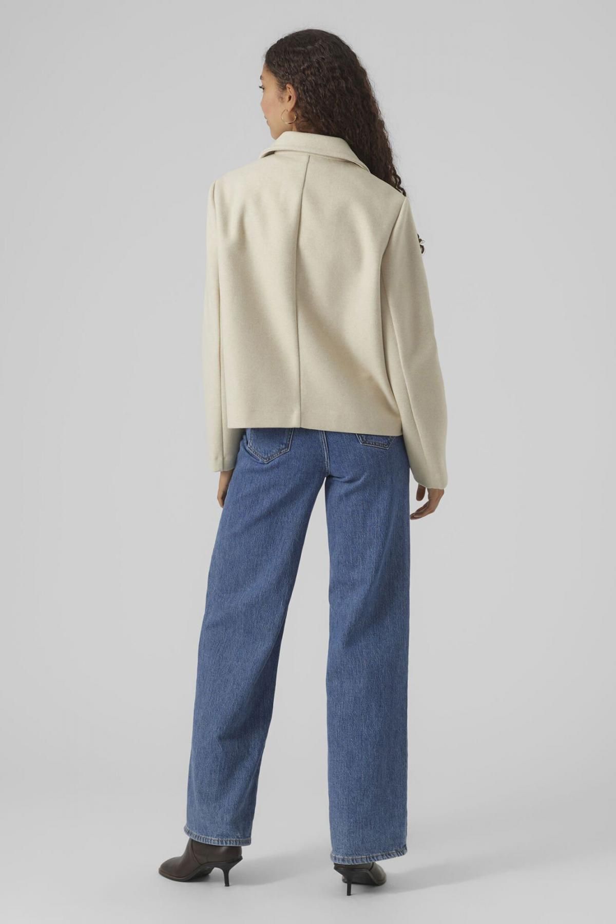베로모다 크롭 더블버튼 테일러드 자켓 6438639 GRIS - 상세 이미지 5