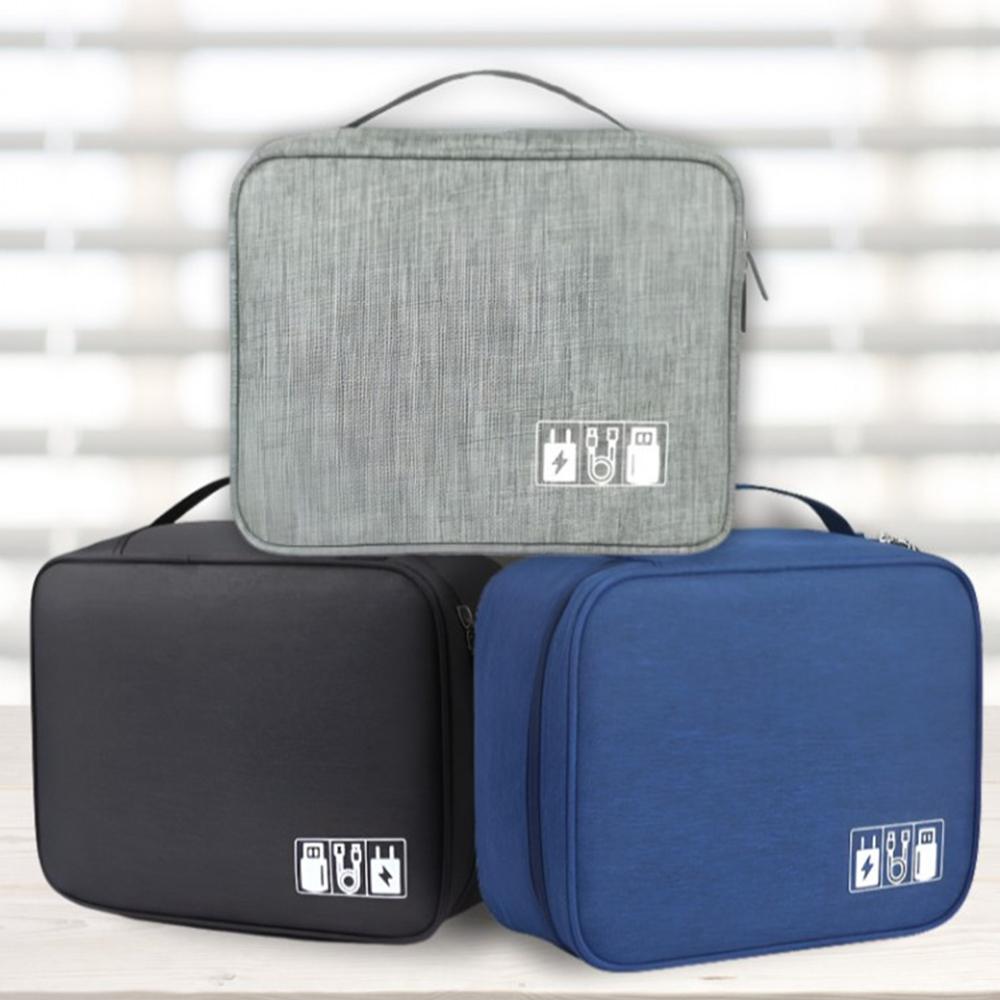 멀티 USB 케이블 충전기 보조배터리 디지털 다용도 외장하드 여행용 미니 정리 파우치 - 상세 이미지 2