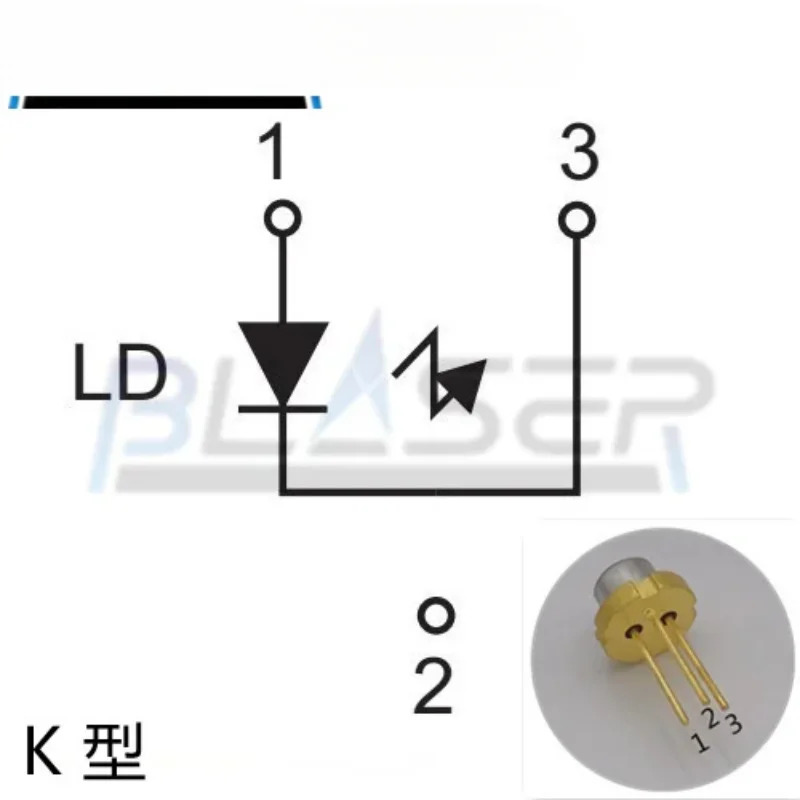 10PCS 515nm 520nm 30mw 녹색 레이저 다이오드 K 형 하우징 빈 GH05130C2GL
