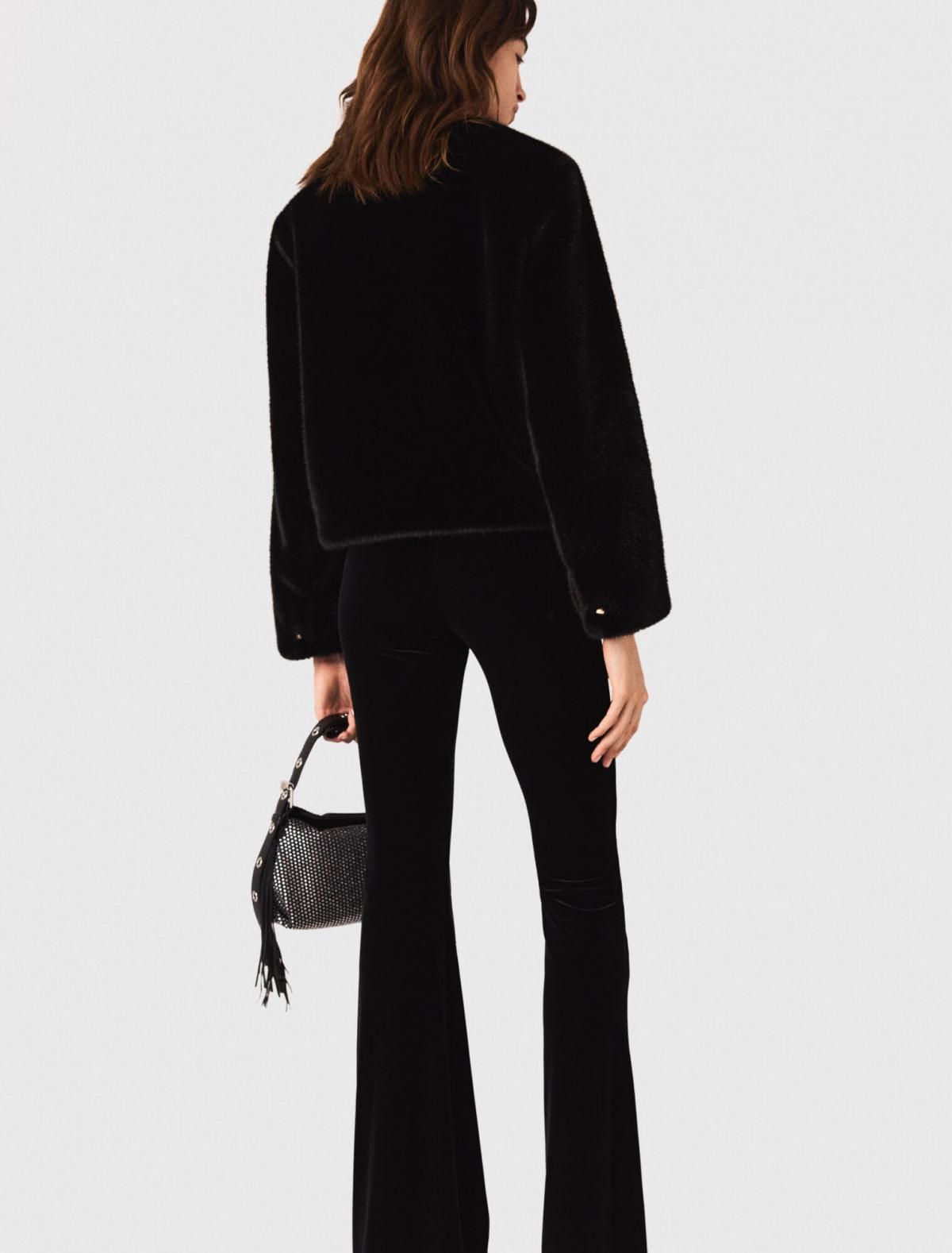 마쥬 모던 벨벳 스트레치 부츠컷 팬츠 3661601980343 SCHWARZ - 상세 이미지 4