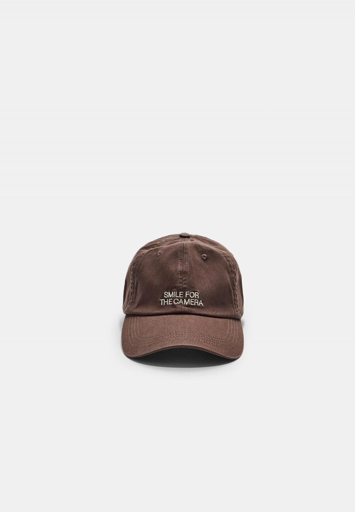 스트라디바리우스 스트릿 브라운 Slogan 캡모자 0739/803 BROWN - 메인 이미지