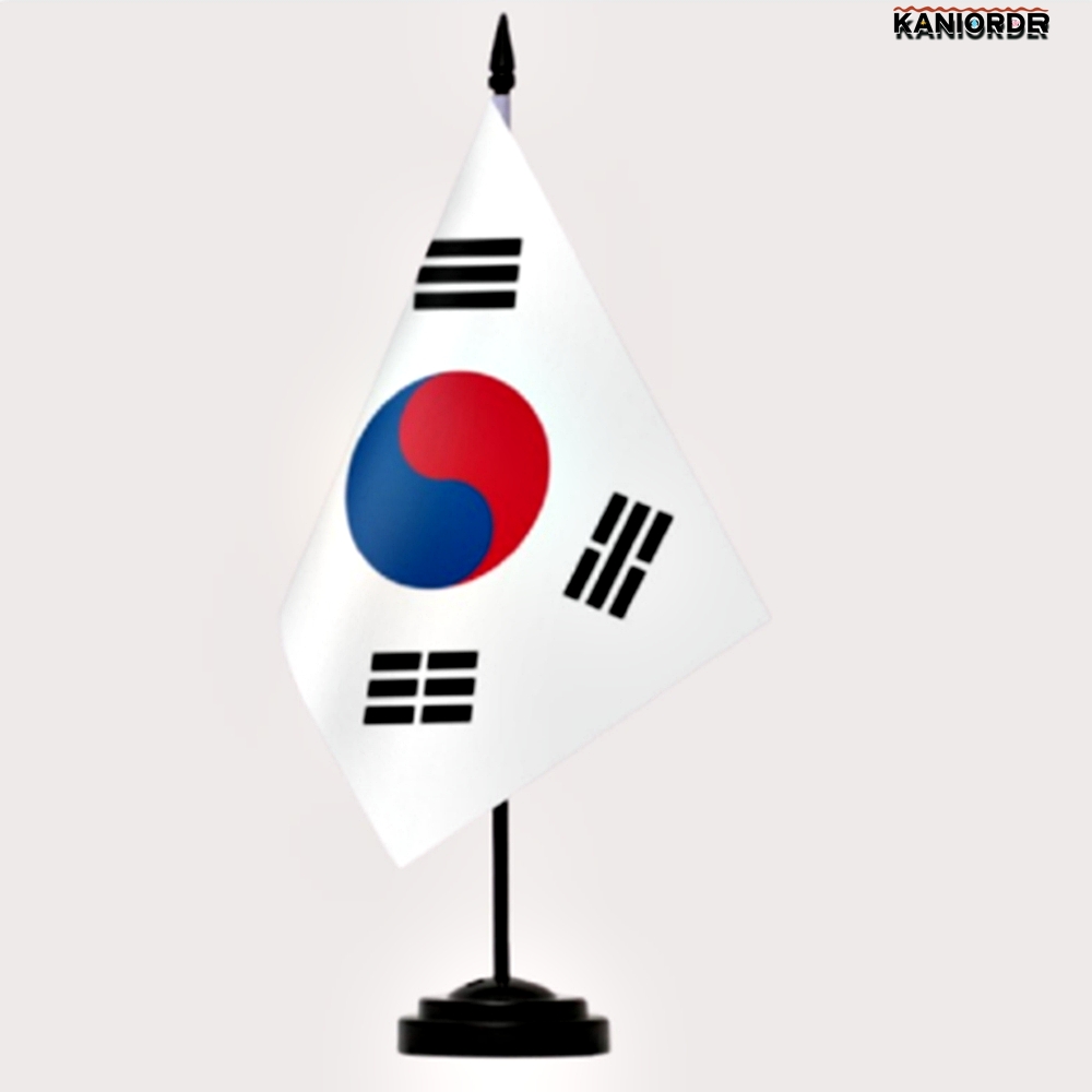 탁상기 탁상용 국기 미니 태극기 사무실 관공서 책상 외국친구선물 2컬러 - 상품 이미지