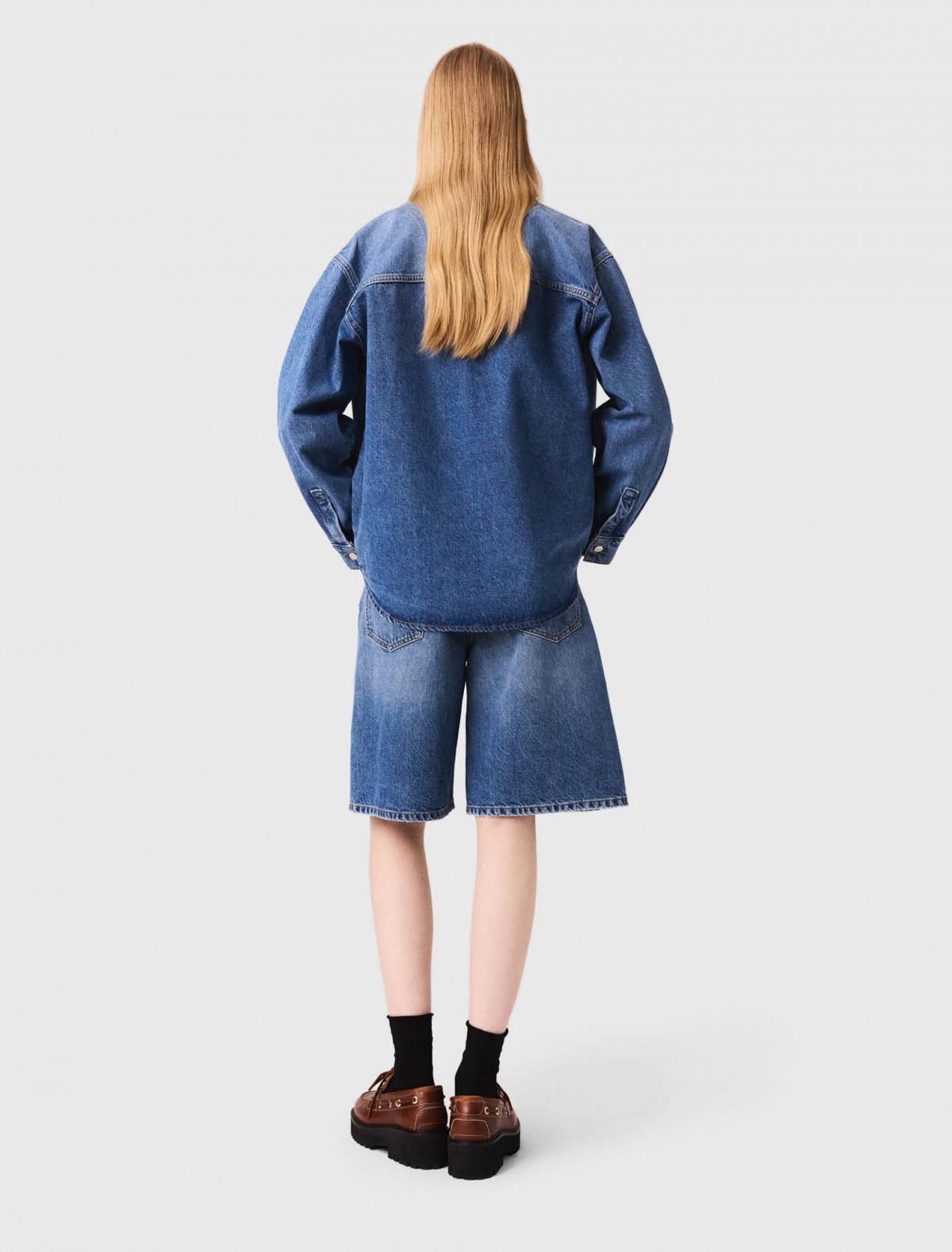 마쥬 테크니컬 배색 코듀로이카라 데님자켓 3661601969942 BLAU - 상세 이미지 4