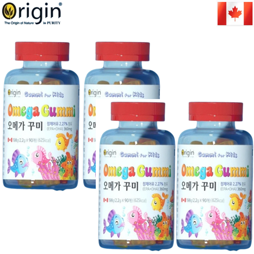 오리진 키즈 오메가3 구미 젤리 90개 4박스 4개월 어린이 씹어먹는 Omega3 두뇌건강 - 상품 이미지