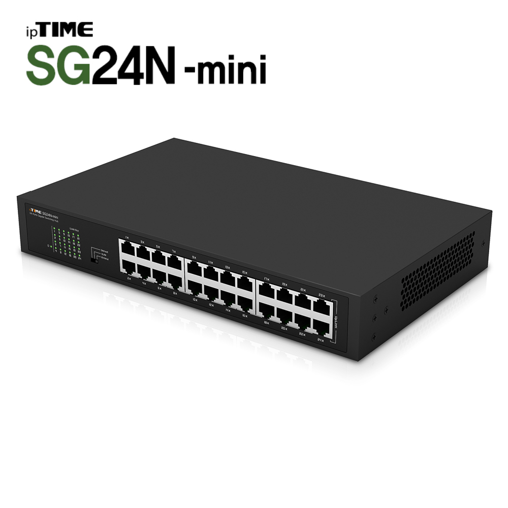 ipTIME 스위칭허브 SG24N-MINI 24포트 기가비트 네트워크 회사 - 상품 이미지