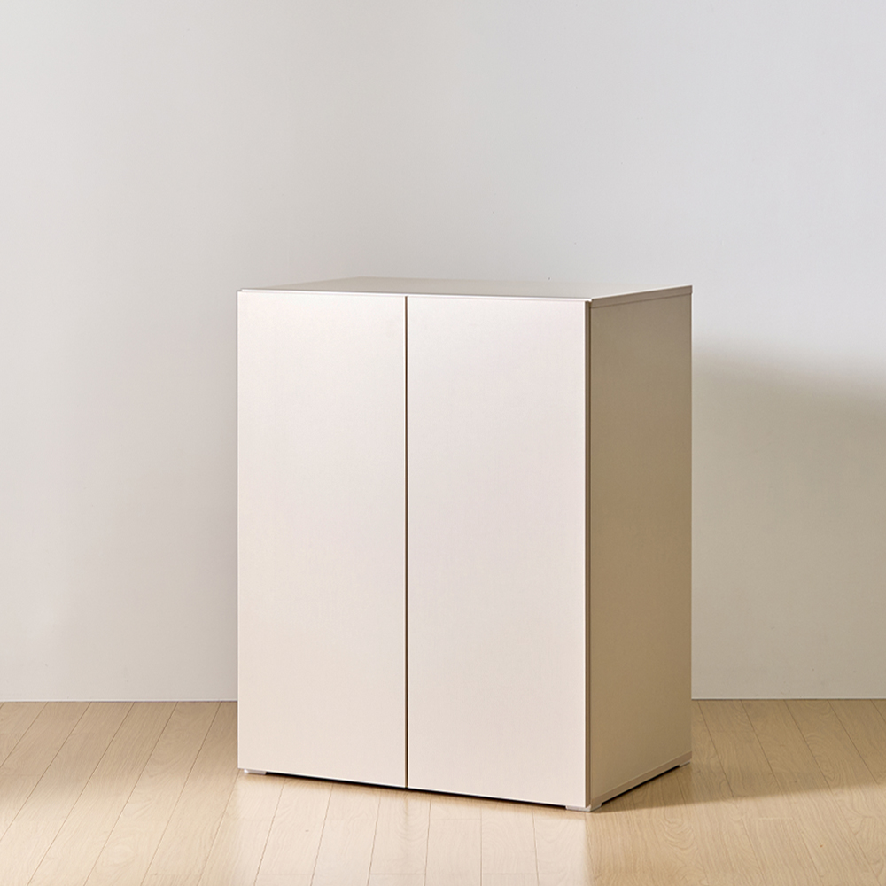 [와이드형] 조아 수납장 모듈 다용도 거실 베란다 (높은/일반형 800), 3단, 크림화이트