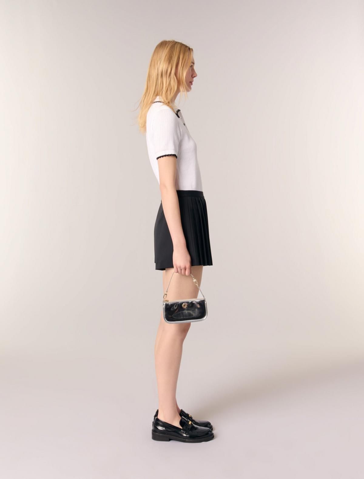 마쥬 스트레이트 플리츠 쇼츠 3661601876226 SCHWARZ - 상세 이미지 3