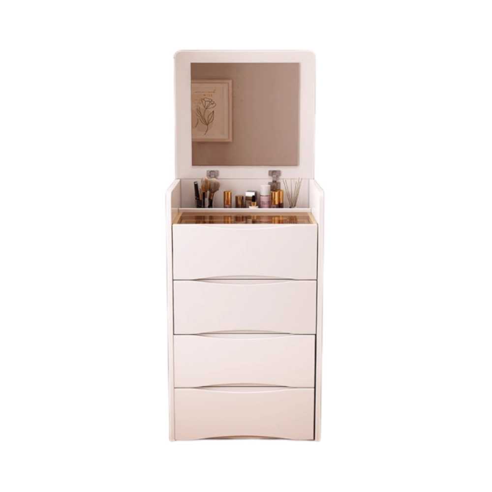 미니 화장대 서랍화장대 우드 입식 화이트 원룸 틈새 48cm 블랙 - 상세 이미지 5
