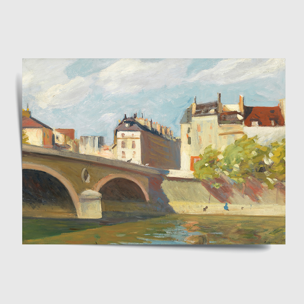 에드워드 호퍼 인테리어 그림 액자 포스터 명화 Bridge on the Seine 1909 - 상세 이미지 2