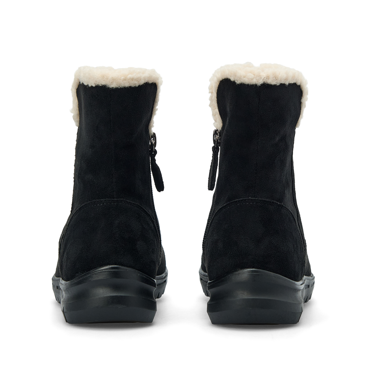 230~255 데이워크 털내피 발편한 아치깔창 여성 앵클 털부츠 도라 블랙 DW30078