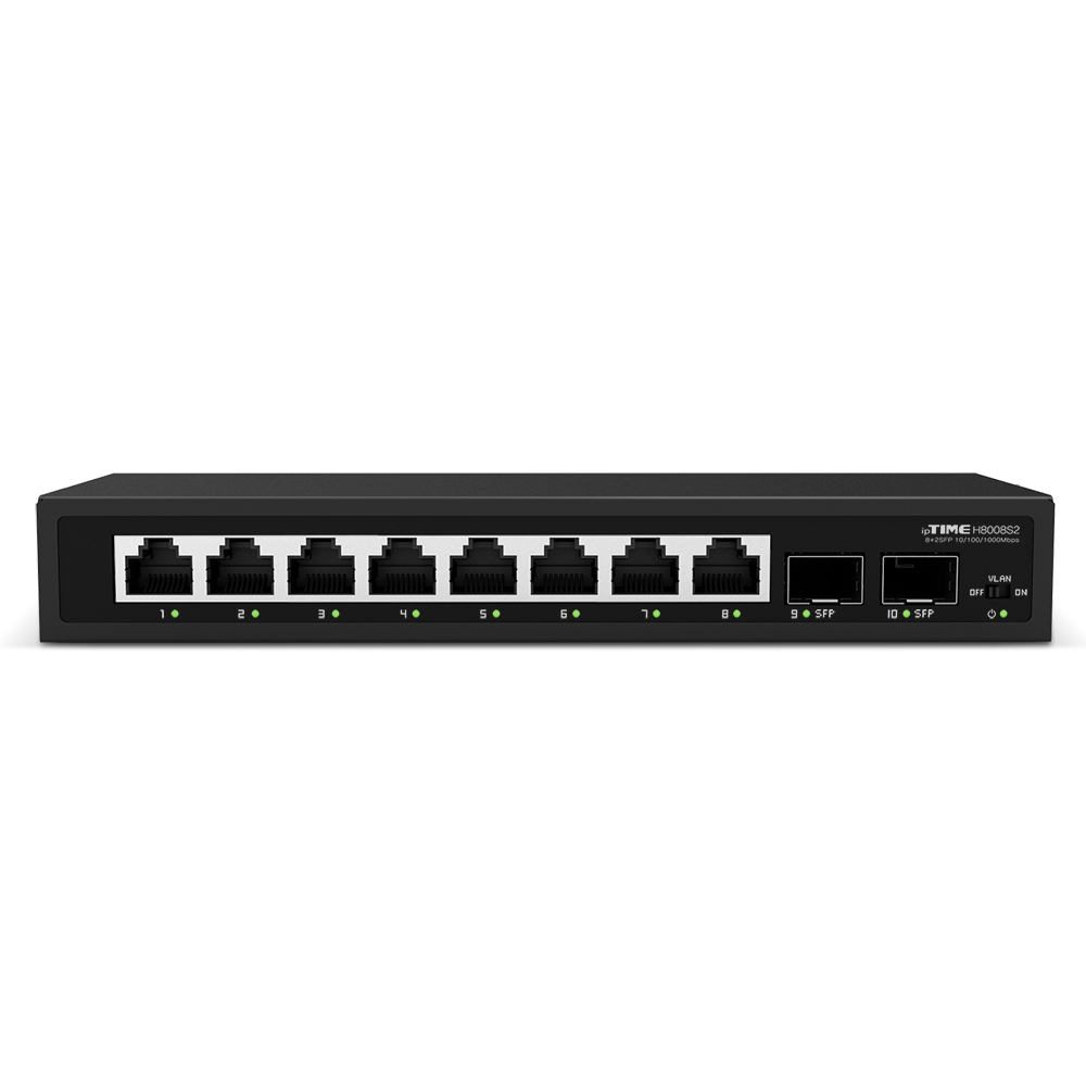 ipTIME H8008S2 기가비트 8포트 + SFP 2포트 스위칭허브 네트워크 공유 - 상세 이미지 3