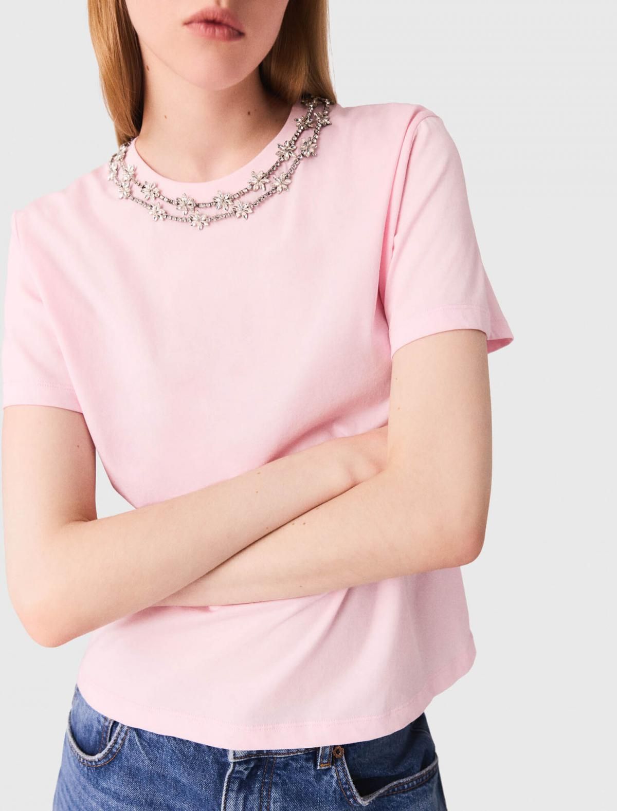 마쥬 스트라스카라 라운드넥 반팔 티셔츠 3661601964244 ROSA - 상세 이미지 5