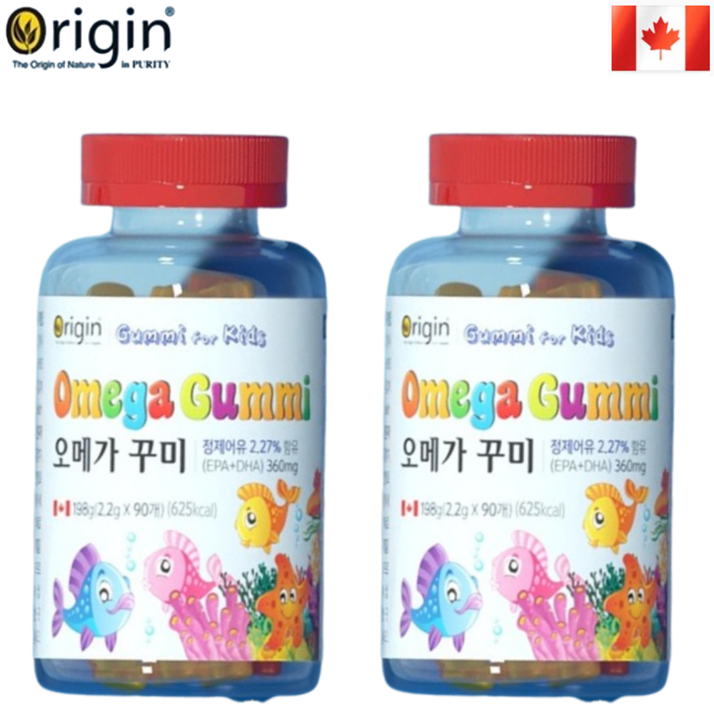 오리진 키즈 오메가3 구미 젤리 90개 2박스 2개월 어린이 씹어먹는 Omega3 두뇌건강 - 상품 이미지