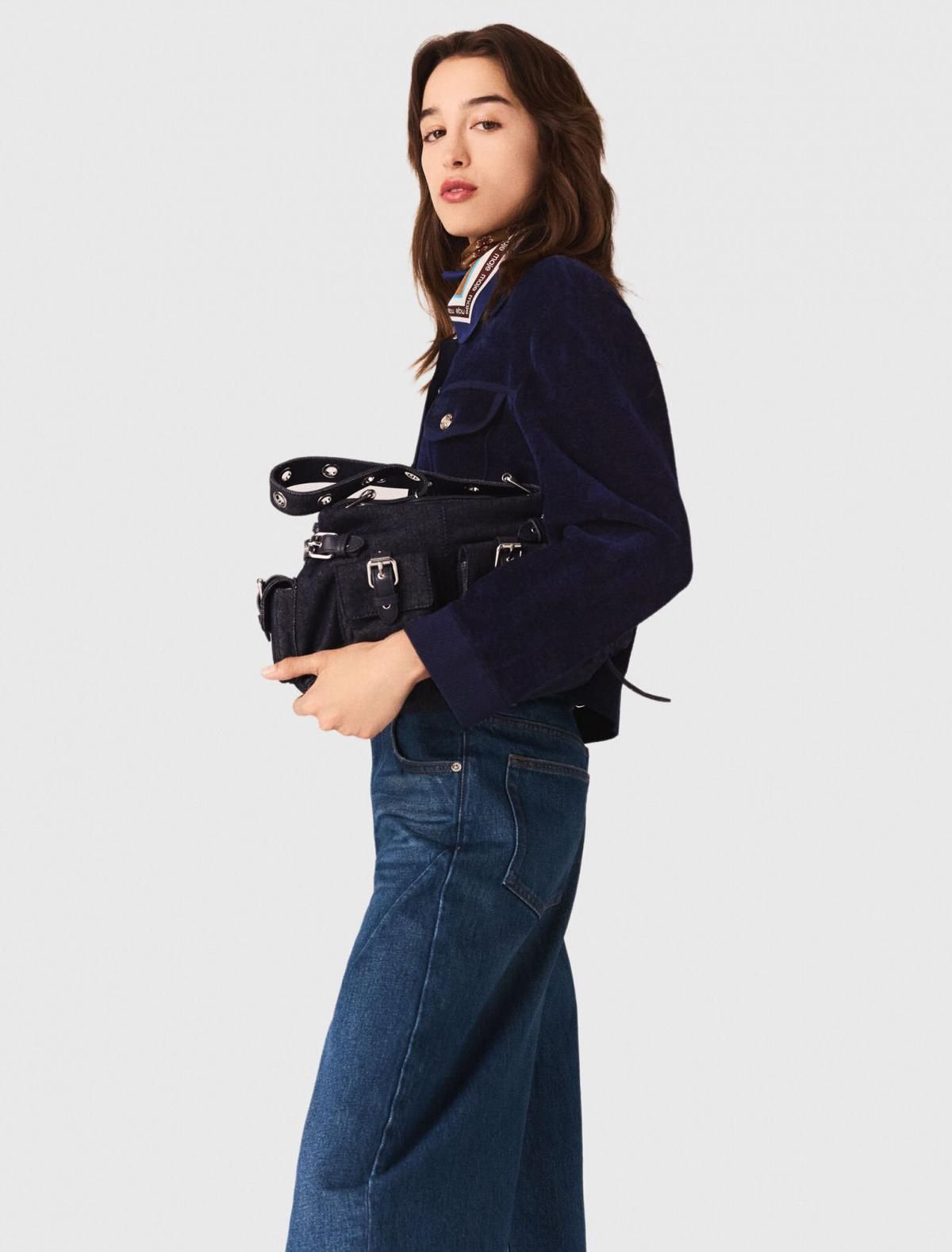 마쥬 코듀로이 크롭 가디건 재킷 3661601972867 MARINE - 상세 이미지 3