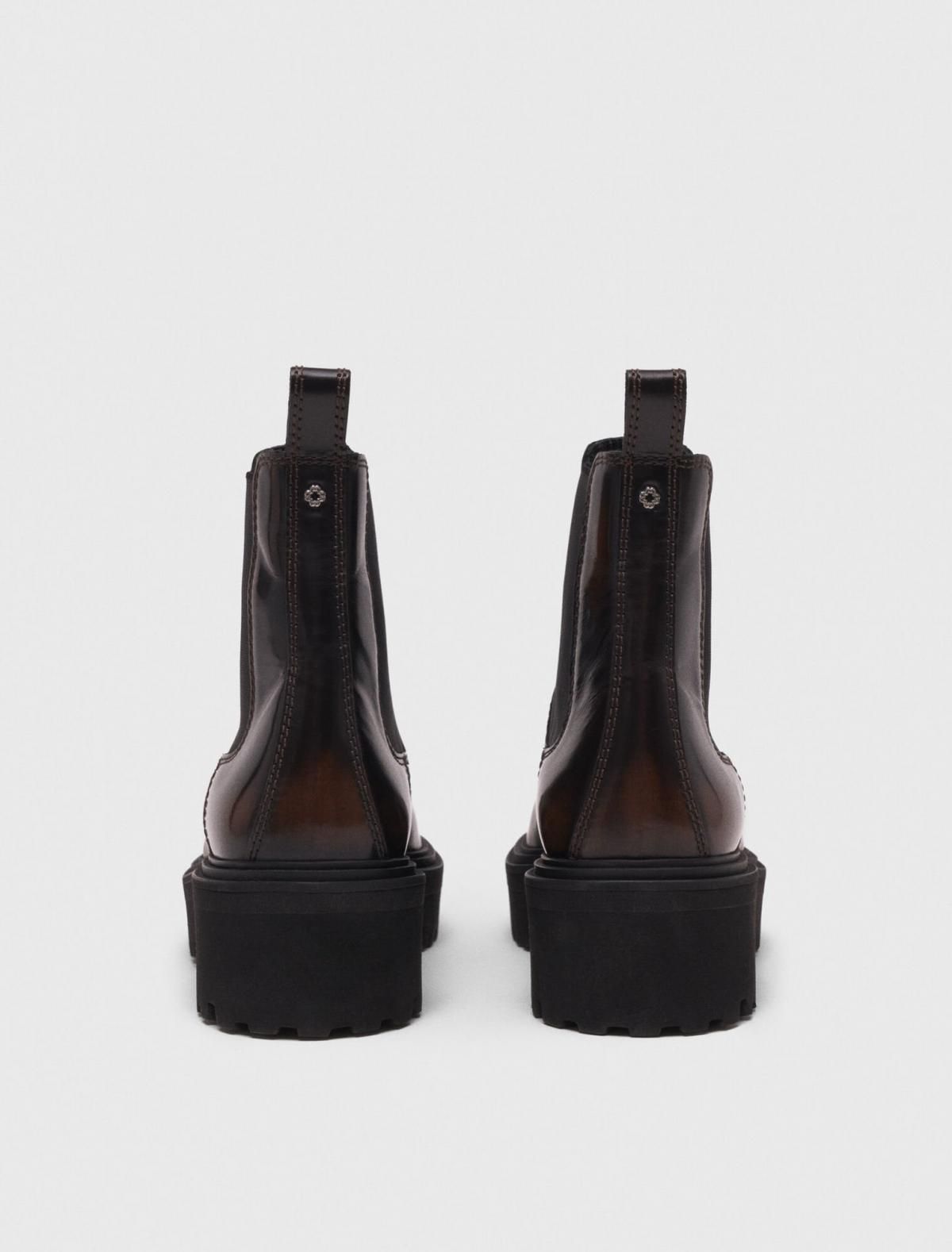 마쥬 빈티지 레더 청키솔 첼시 앵클부츠 3661601977039 DUNKELBRAUN - 상세 이미지 4