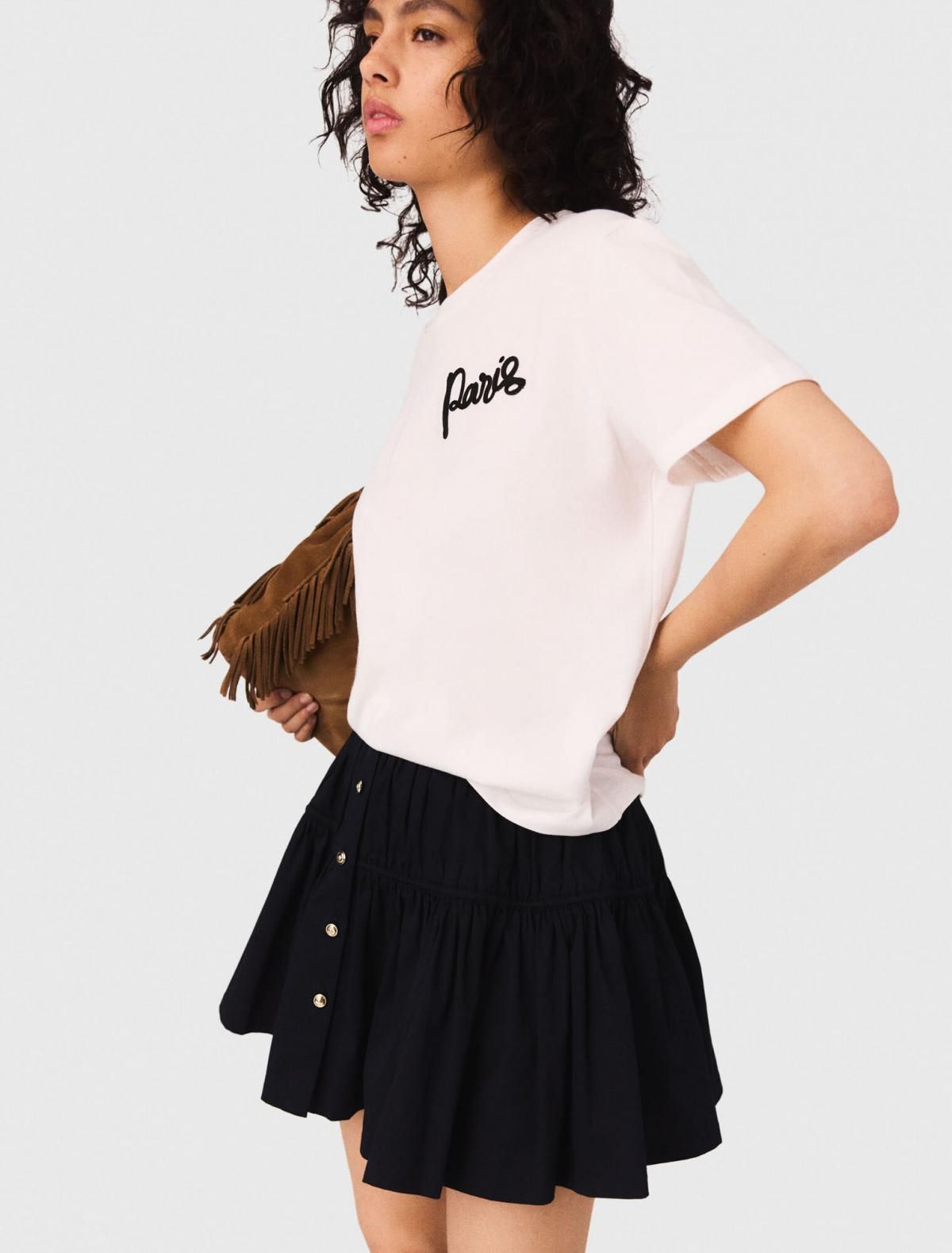 마쥬 스티치 포인트 Paris 로고 반팔 티셔츠 3661601964121 WEISS - 상세 이미지 3