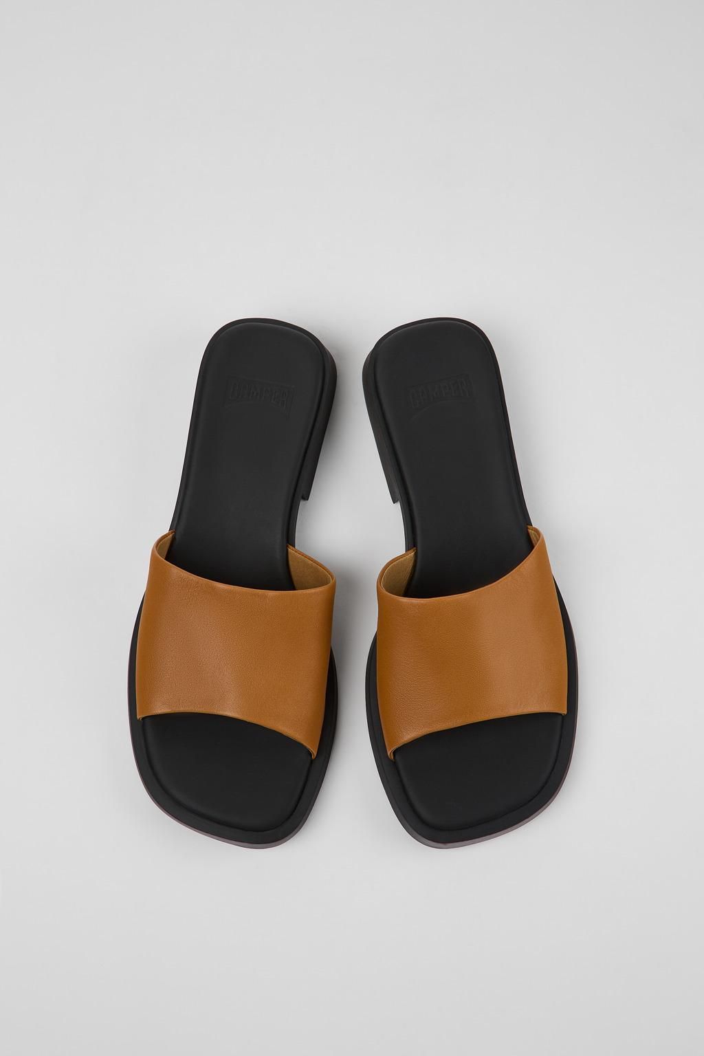 캠퍼 컴포트 브라운 레더 스트랩 샌들 Dana K201485-005 BROWN - 상세 이미지 4