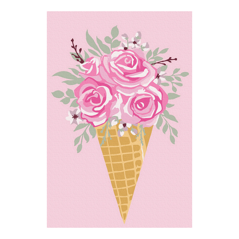 DIY 명화그리기 유화 그림그리기 세트 캔버스페인팅 취미생활 장미 꽃다발 10x15