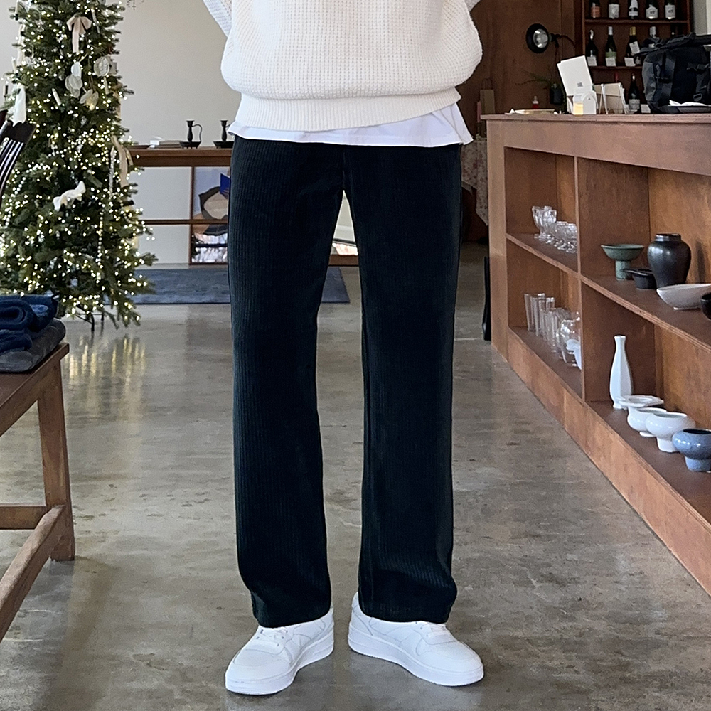 남자 코듀로이팬츠 기모 와이드 겨울 골덴 바지 남자바지 - 상품 이미지