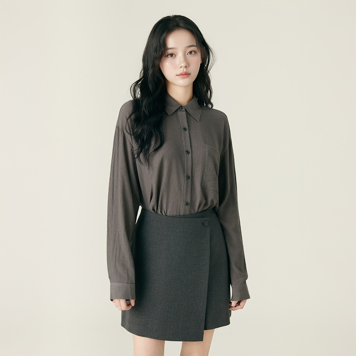 로엠 백트임 긴팔 셔츠 RMYWF49RT1 이미지 2