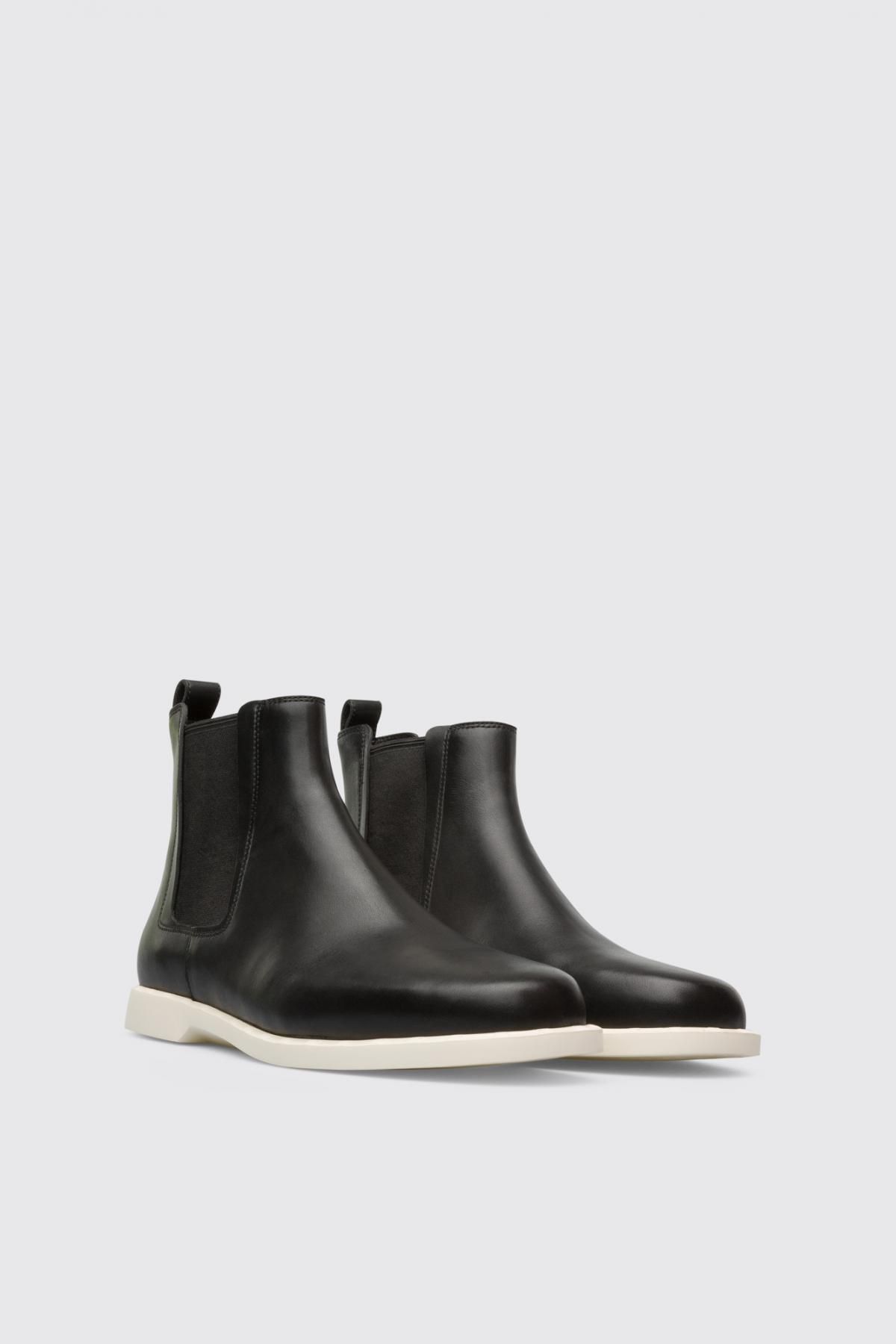 캠퍼 블랙 레더 첼시 앵클부츠 Juddie K400439-002 BLACK - 상세 이미지 2