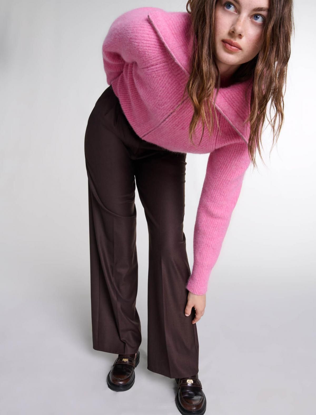 마쥬 와이드 울 테크니컬 슬랙스 팬츠 3661601938221 BRAUN - 상품 이미지