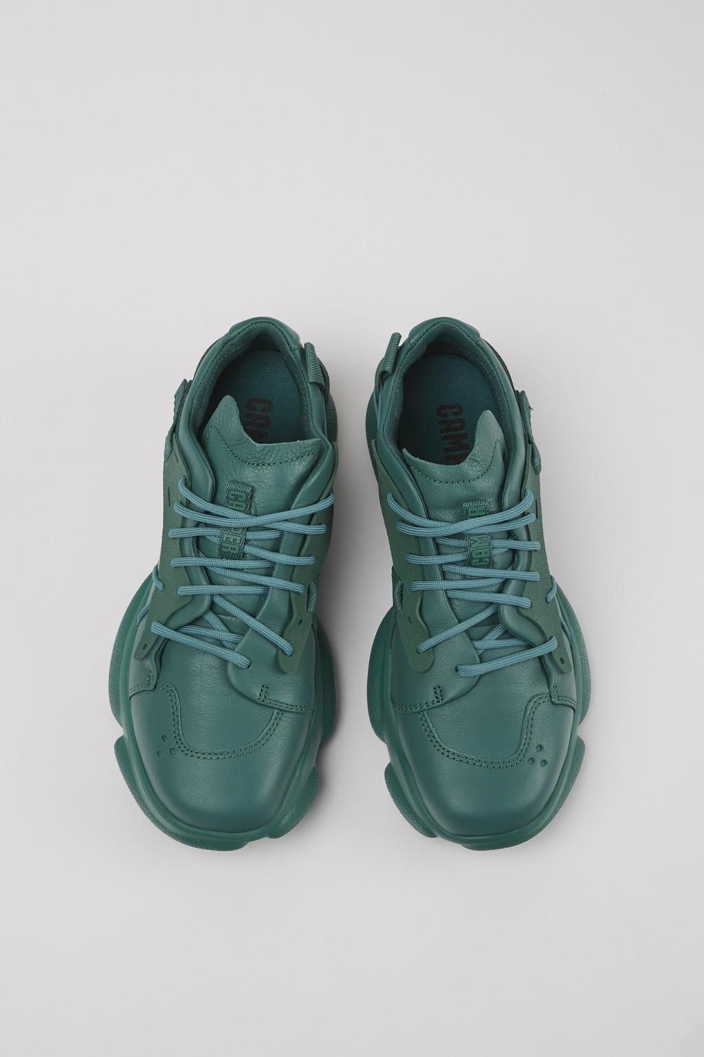 캠퍼 친환경 레더 텍스타일 스니커즈 Karst K201439-002 GREEN - 상세 이미지 4