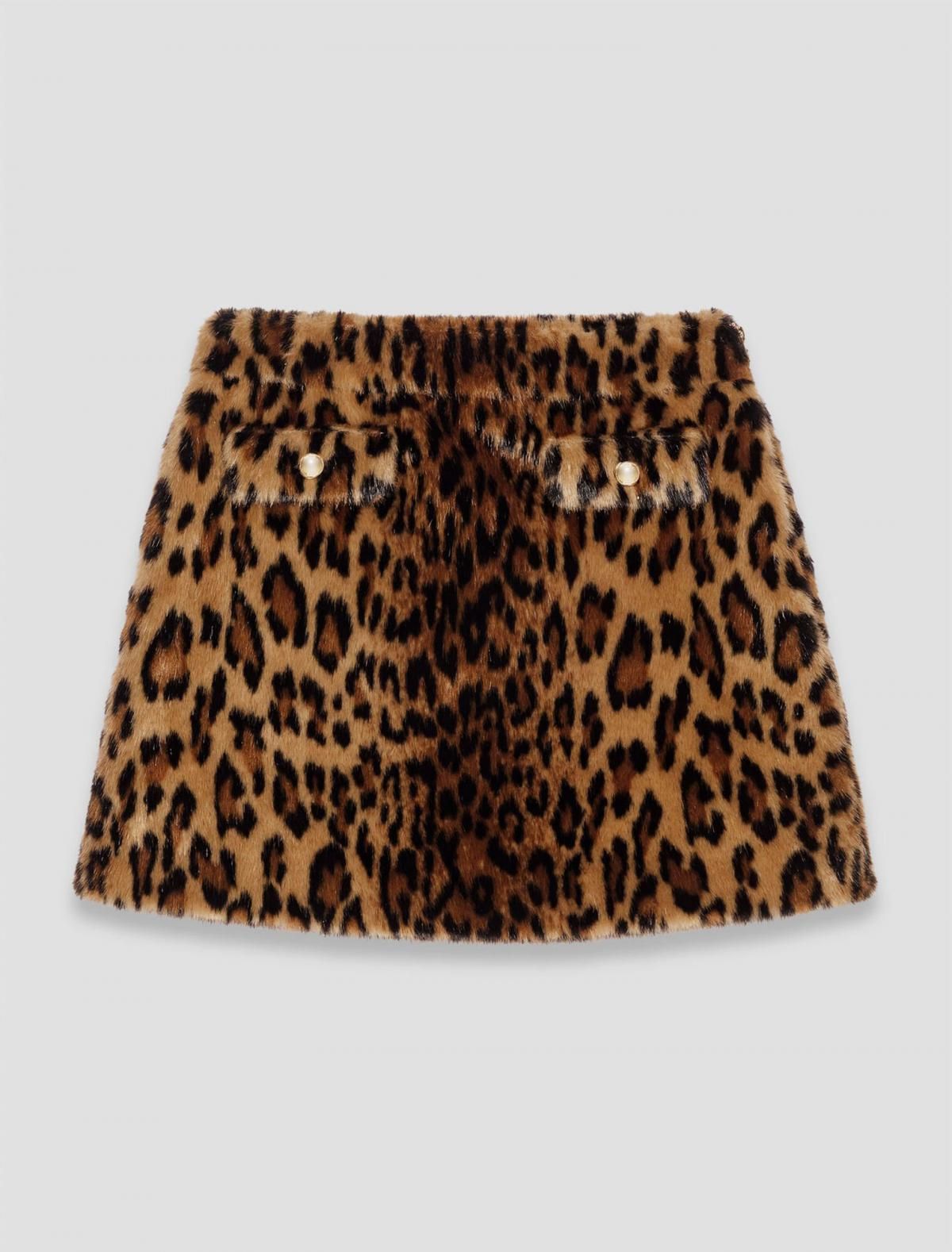 마쥬 레오파드 페이크 퍼 미니 스커트 3661601976889 GRAND LEOPARD PRINT - 상품 이미지
