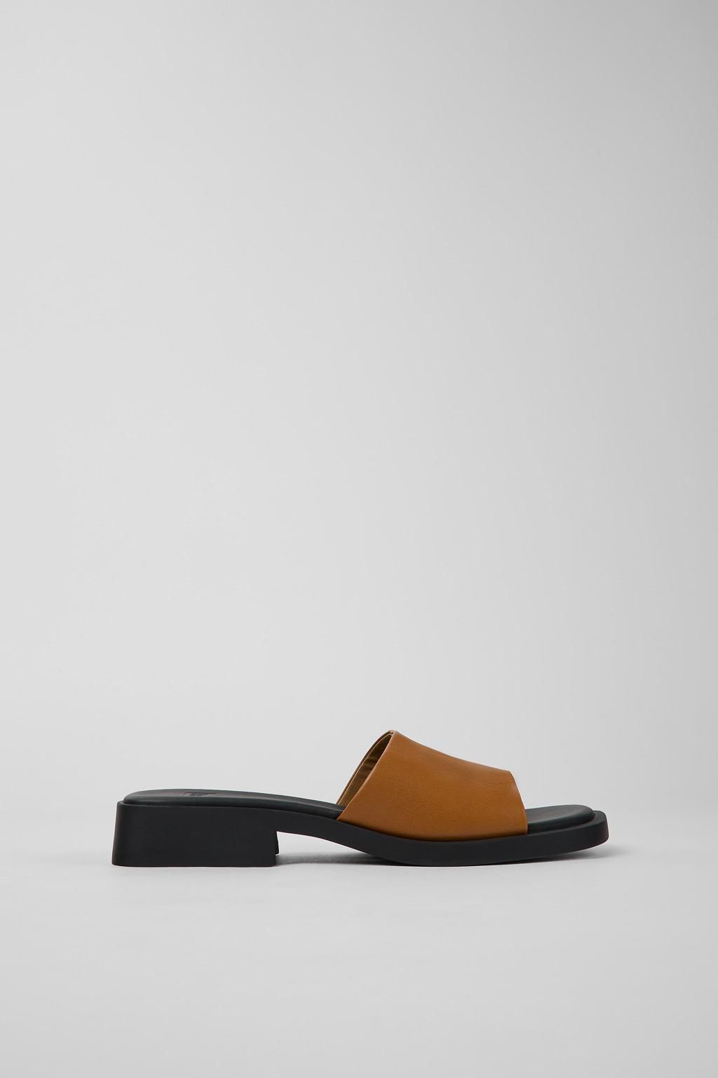 캠퍼 컴포트 브라운 레더 스트랩 샌들 Dana K201485-005 BROWN - 상품 이미지