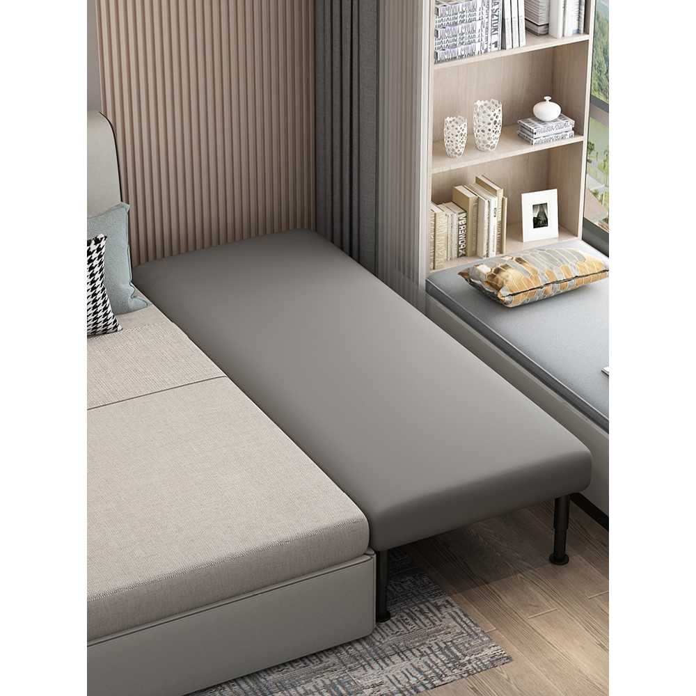 확장형 보조 침대 손님용 간이 접이 베드 연장 가족 200x30cm 베이지색 가죽 등받이 - 상세 이미지 2