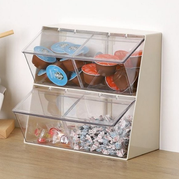 다용도 탕비실 정리함 멀티 티백 정리함 간식 스낵 수납 깔끔한