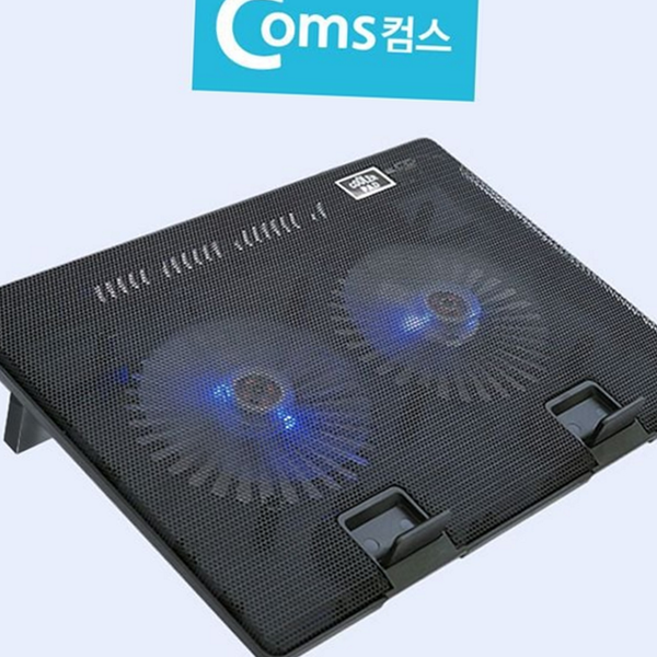 저소음 노트북 쿨링 패드 게이밍 노트북 쿨러 받침대 듀얼 대형 - 메인 이미지