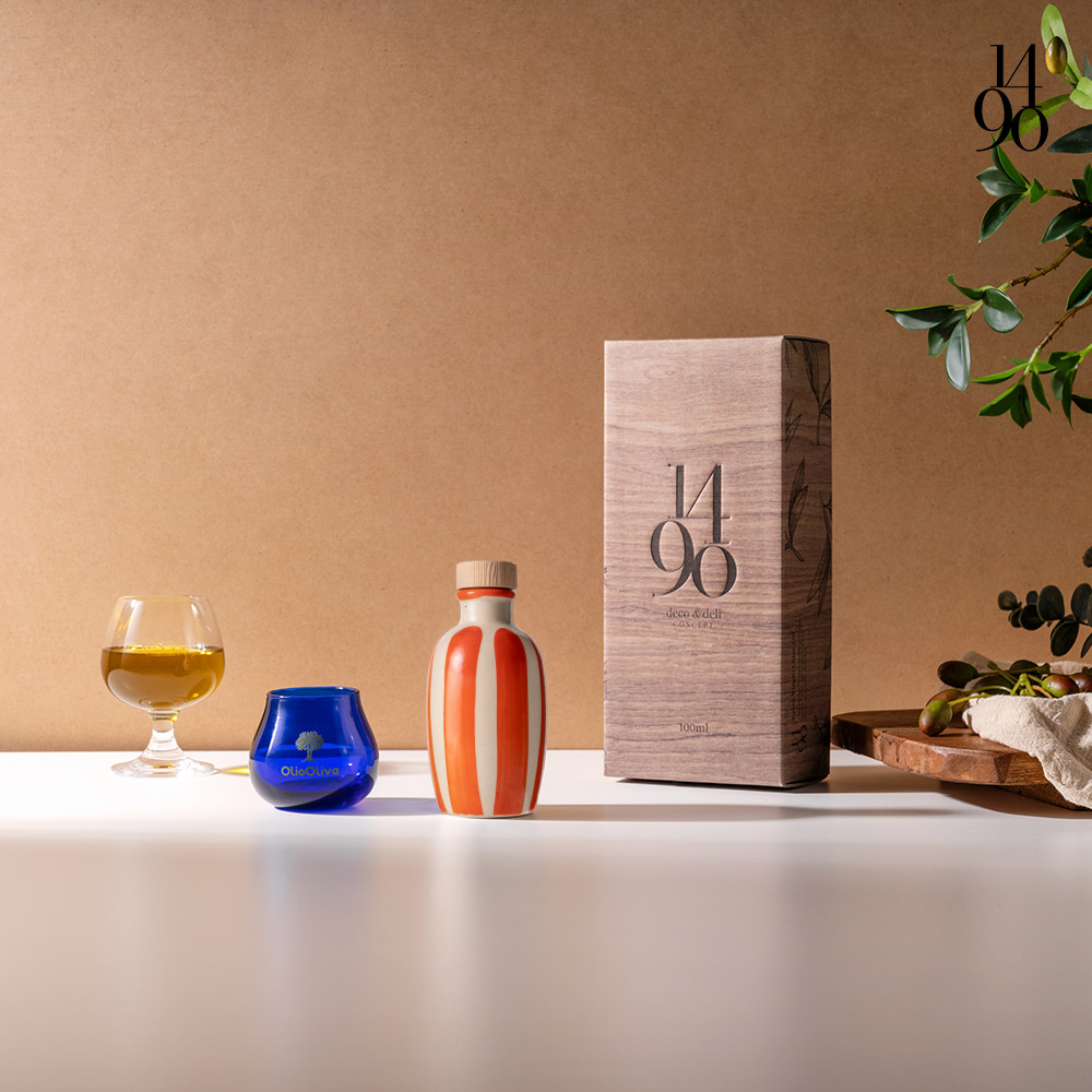 1490 오렌지 올리브오일 100ml 공인 시음잔 선물세트, 쇼핑백(대) 동봉 - 상품 이미지