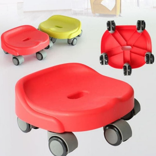 낮은 바퀴 의자 이동 앉은뱅이 의자 청소 좌식 허리