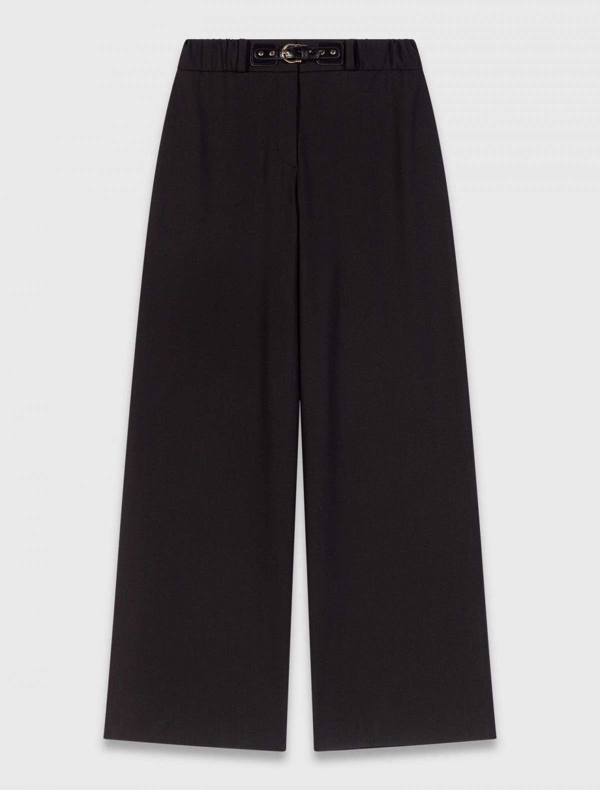 마쥬 레트로 와이드 벨트 슬랙스 팬츠 3661601983351 SCHWARZ - 상품 이미지