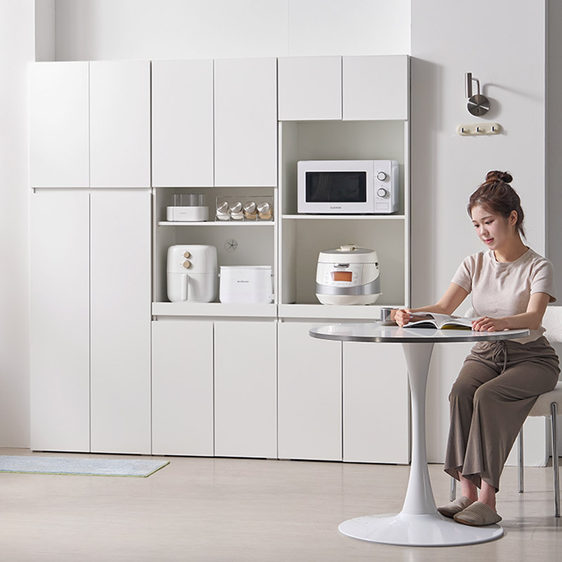 e스마트 루네뜨 전자레인지선반 밥솥선반 키큰 렌지대수납장 A