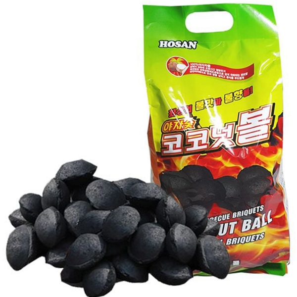 고기굽는 코코넛 숯 바베큐 야자 숯 캠핑용 구이용 - 상품 이미지