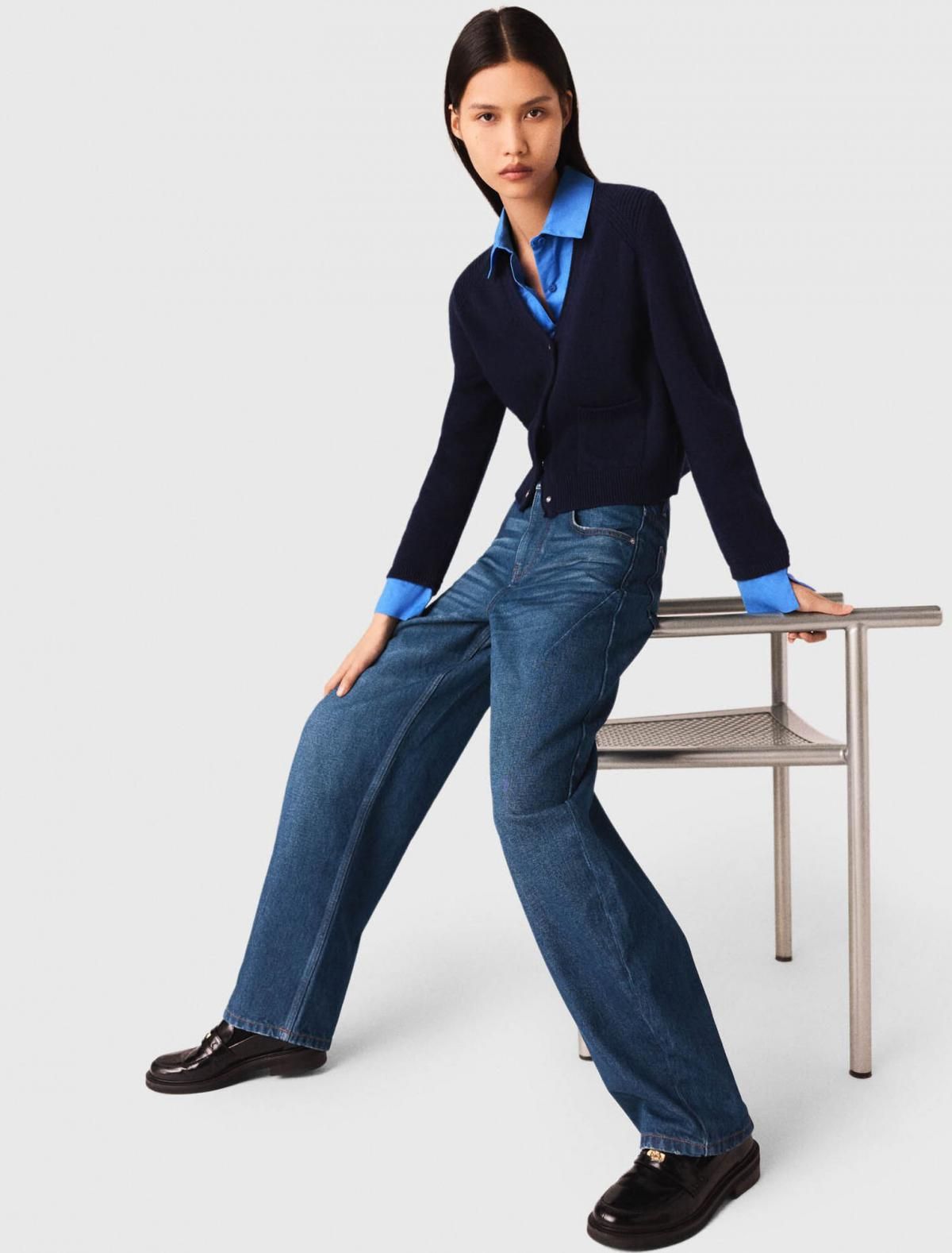 마쥬 데님 빈티지 와이드 벌룬핏 청바지 3661601977879 BLAU - 상세 이미지 5
