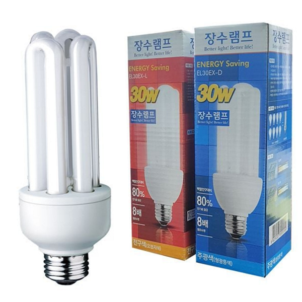 고효율 30w 절전형 전구 오래가는 30w 삼파장 전구 가정용 - 상품 이미지