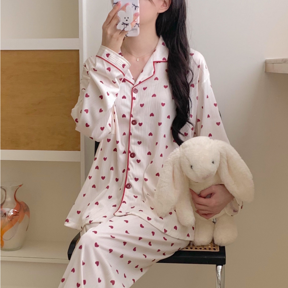 가을잠옷 긴팔잠옷세트 파자마파티 여성 봄 간절기 홈웨어 세트 5종 - 상세 이미지 3