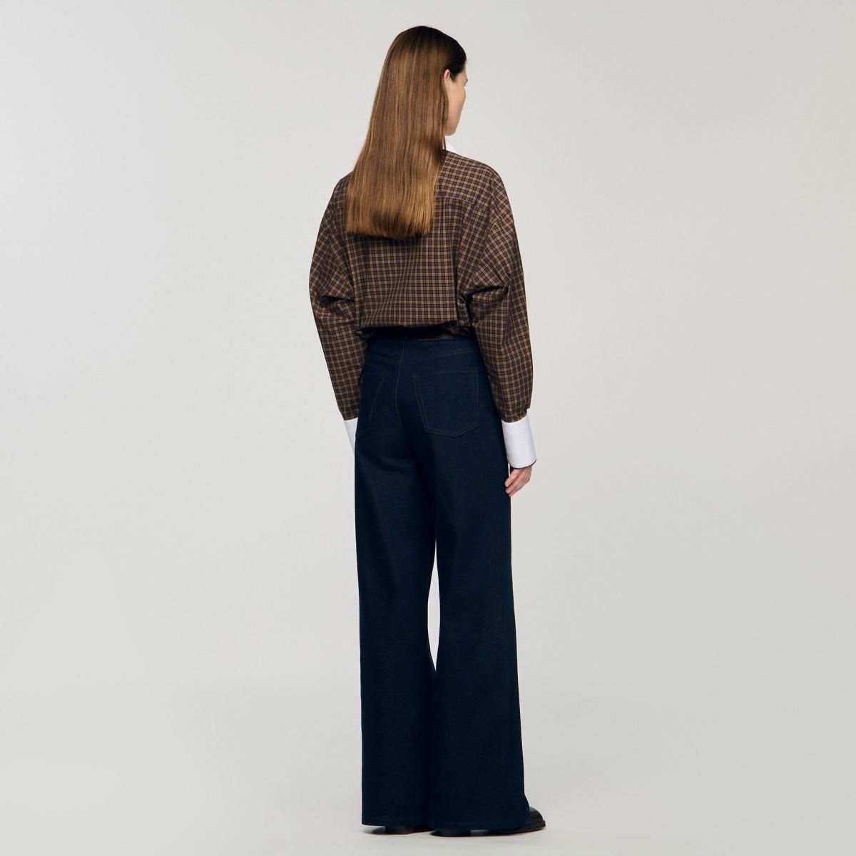 산드로 와이드핏 데님 와이드 청바지 SFPJE00789_4785 JEANSBLAU - 상세 이미지 5