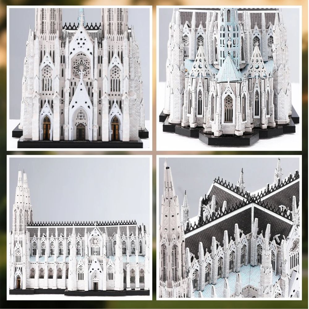 피스쿨 3D 메탈퍼즐 패트릭 대성당 세계 건축물 모형 DIY 입체퍼즐 - 상세 이미지 4