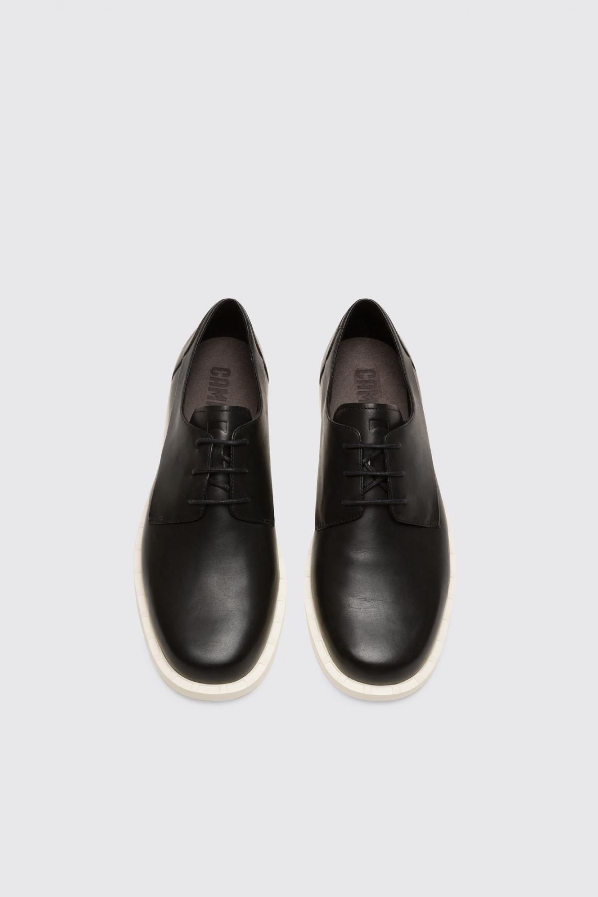 캠퍼 블랙 가죽 레이스업 슈즈 Juddie K200977-001 BLACK - 상세 이미지 4