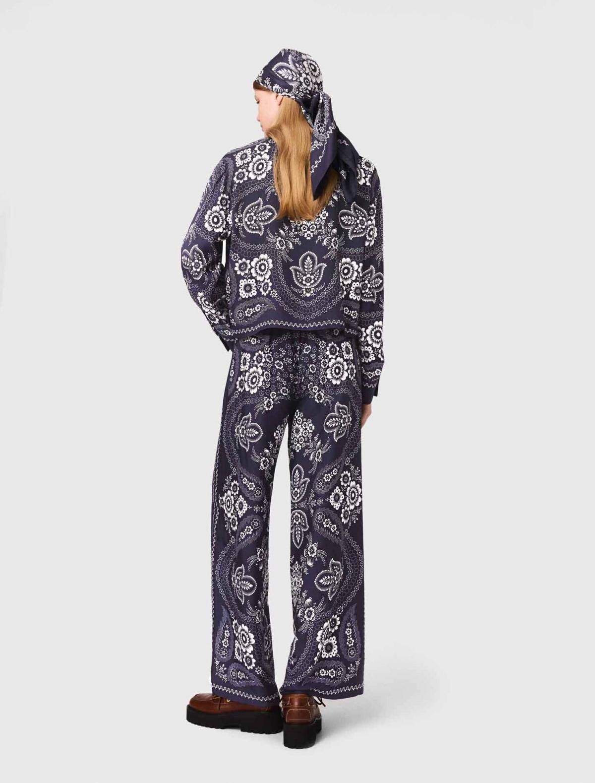 마쥬 테크니컬 페이즐리 밴딩 와이드 팬츠 3661601966361 BANDANA MARINE PRINT - 상세 이미지 4