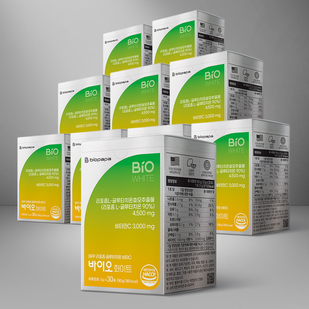 바이오파파 BPP 리포좀 글루타치온 비타C 바이오 화이트 함량 150mg 90g, 10개 - 메인 이미지
